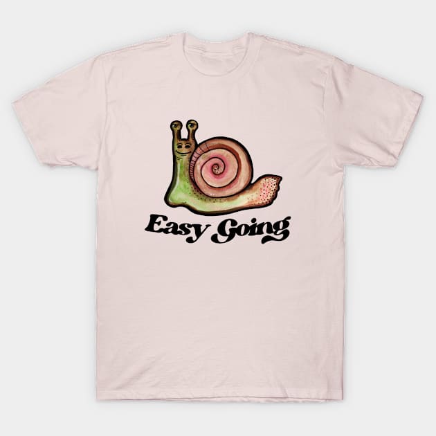 Easy Going Snail T-Shirt by bubbsnugg